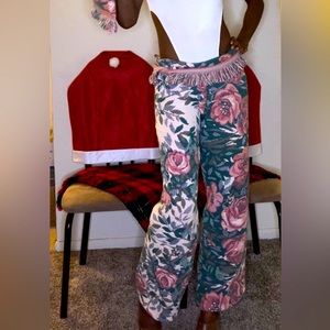 Floral Tapestry Pants with Belt